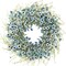 Blue Daisy Wreath 24 Inch Spring Summer Fake Silk Floral Wreath with Green Eucalyptus Leaves and Lavender for Front Door Window Wall Wedding Farmhouse Festival Decor